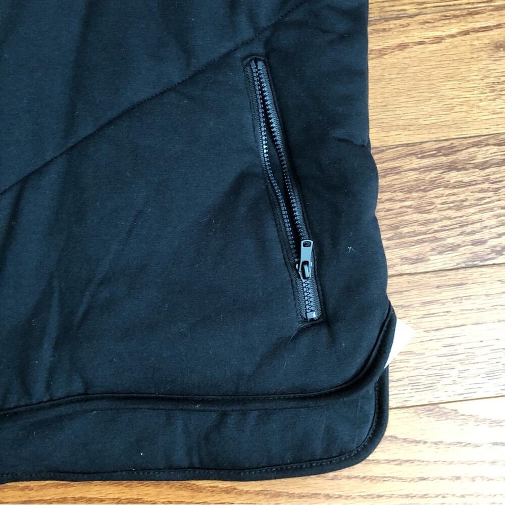 Three Dots Quilted Long Sleeves Zipper Pockets Black Jacket Women's Size M NWT - Picture 5 of 10